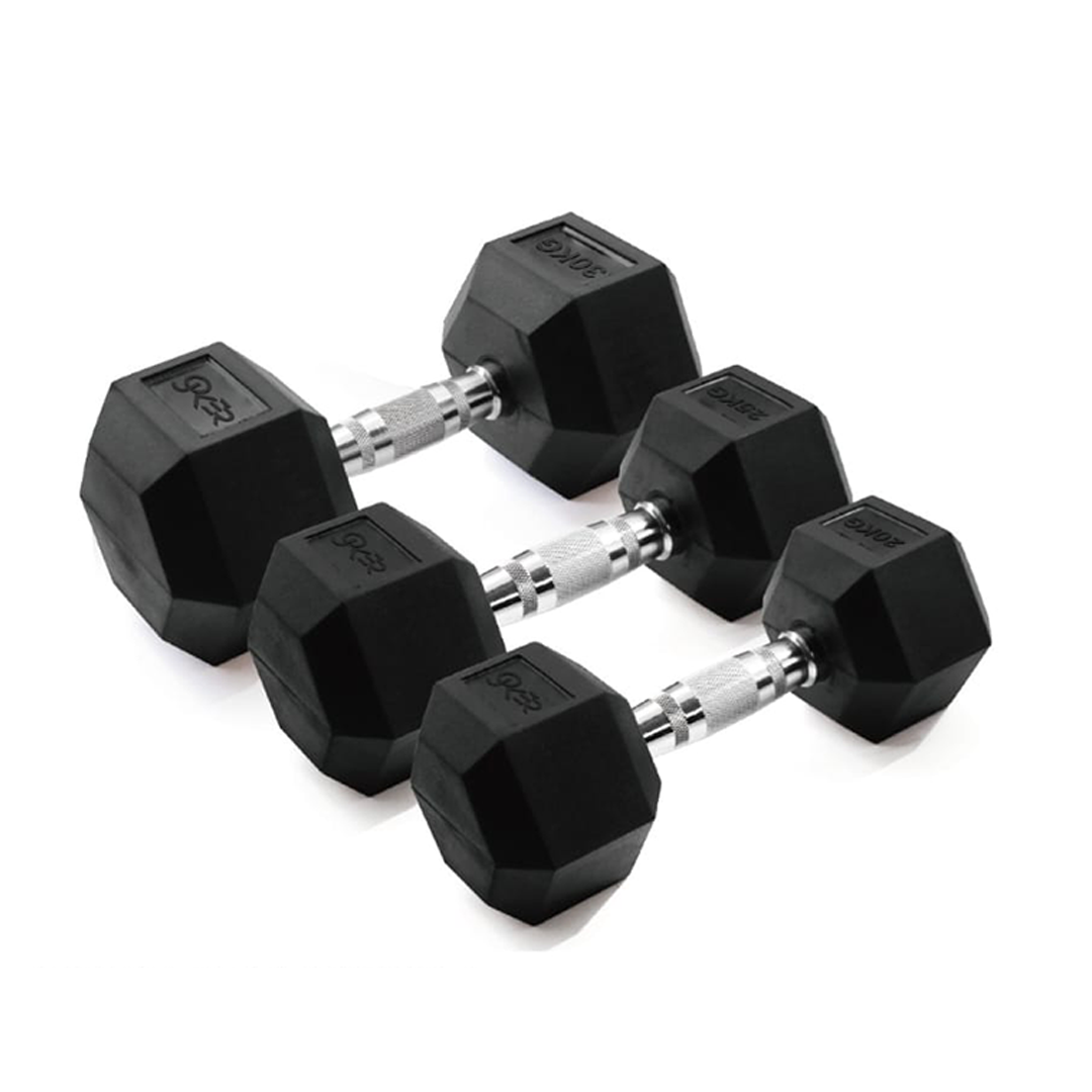 6879678989676987-3 Rubber Hex Dumbbell - الصورة 1