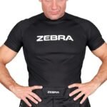 Rash Guard, ZEBRA Performance (Short Sleeve)  color  black